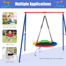550lbs Heavy Duty Metal Swing Frame | Extra Large A-Frame Swing Stand for Kids and Adult Outdoor Backyard Playground INFANS