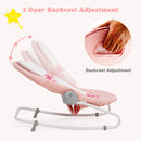 INFANS 2 in 1 Baby Swing and Bouncer for Infants, Portable Newborn Rocker with 5 Speed Sway Music Timing 2 Toys Remote Control, Easy Fold, Compact Electric Baby Swing for 0-6 Months Boy Girl INFANS