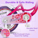 INFANS Kids Bike for Girls, 14 16 Inch Children's Bicycle with Removable Training Wheels and Doll Seat