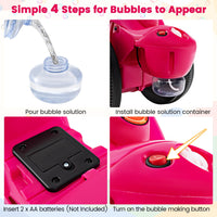 INFANS Ride on Push Car, Foot-to-Floor Sliding Car for Toddlers Kids Motorcycle with Bubble Maker, 3 Wheels Ride on Toys