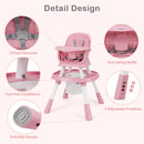 INFANS 9 in 1 High Chair, Convertible Baby Highchair, Table and Chair Set Building Block Infant Dining Booster Seat