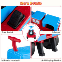 3-Seater 12V Battery Powered Kids Ride on Train with Carriage Trackless