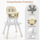 INFANS 8 in 1 Baby High Chair, Convertible Highchair for Babies and Toddlers, Infant Dining Booster Seat, Kids Stool Table Chair Set