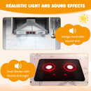 INFANS Corner Kids Kitchen Playset, Toddler Wooden Pretend Cooking Set, Simulation Play Kitchen Toy