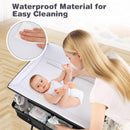 INFANS Baby Changing Table with Wheels, Portable Folding Diaper Station Nursery Organizer with Adjustable Height
