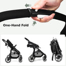 INFANS 2 in 1 Baby Stroller, High Landscape Infant Stroller, Foldable Pushchair