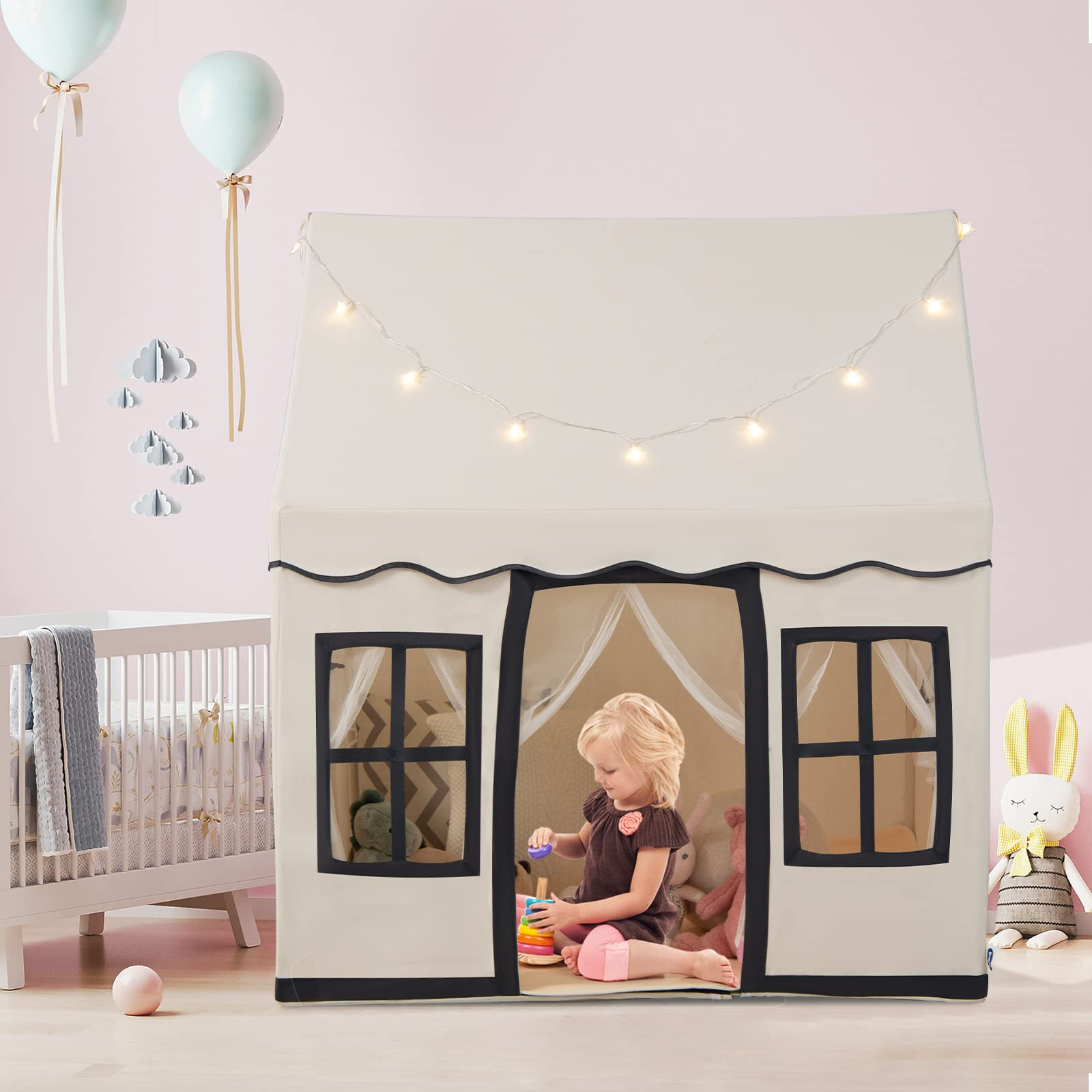 INFANS Kids Play Tent, Anti-Trip Large Playhouse Toys for Children Boys Girls, Princess Tents Castle