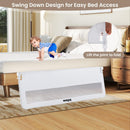INFANS Bed Rail for Toddlers, 59" Foldable Safety Baby Crib Rail Fit for Kids Twin, Extra Long Swing Down Bed Guardrail for Convertible Crib, Queen, Full, King Mattress Side Guard