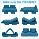 INFANS Modular Kids Play Couch, 6 PCS Toddler Creative Sectional Fort Building Sofa for Playroom, Bedroom