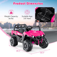 INFANS 12V Ride on Car UTV, Battery Powered Off-Road Kids Electric Vehicles with Remote Control, Music, Horn, MP3, Lights