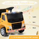 INFANS Ride on Car, 6V Recycling Garbage Truck Electric Vehicle with Music, Horn, Warning Lights