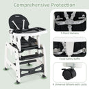 INFANS 5 in 1 Baby High Chair, Convertible Toddler Table Chair Set, Rocking Chair, Multi-Function Seat with Lockable Universal Wheels