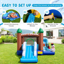 INFANS Inflatable Bounce House, Snowman Theme Kids Jumping Castle, Indoor Outdoor Inflatable Obstacle Course