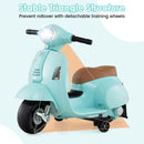 INFANS Licensed Vespa Kids Motorcycle, 6V Battery Powered Motorbike for Toddlers with Training Wheels, Horn, LED Lights
