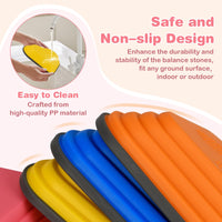 INFANS Balance Stepping Stones for Kids, 6, 11pcs Non-Slip Plastic Balance Stones, Indoor Outdoor Coordination Balance Blocks