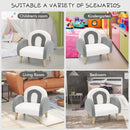 INFANS Kids Sofa, Toddler Armchair with Solid Wooden Frame Anti-Tipping Design Plush Fabric, Upholstered Children Chair