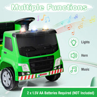 INFANS Ride on Car, 6V Recycling Garbage Truck Electric Vehicle with Music, Horn, Warning Lights