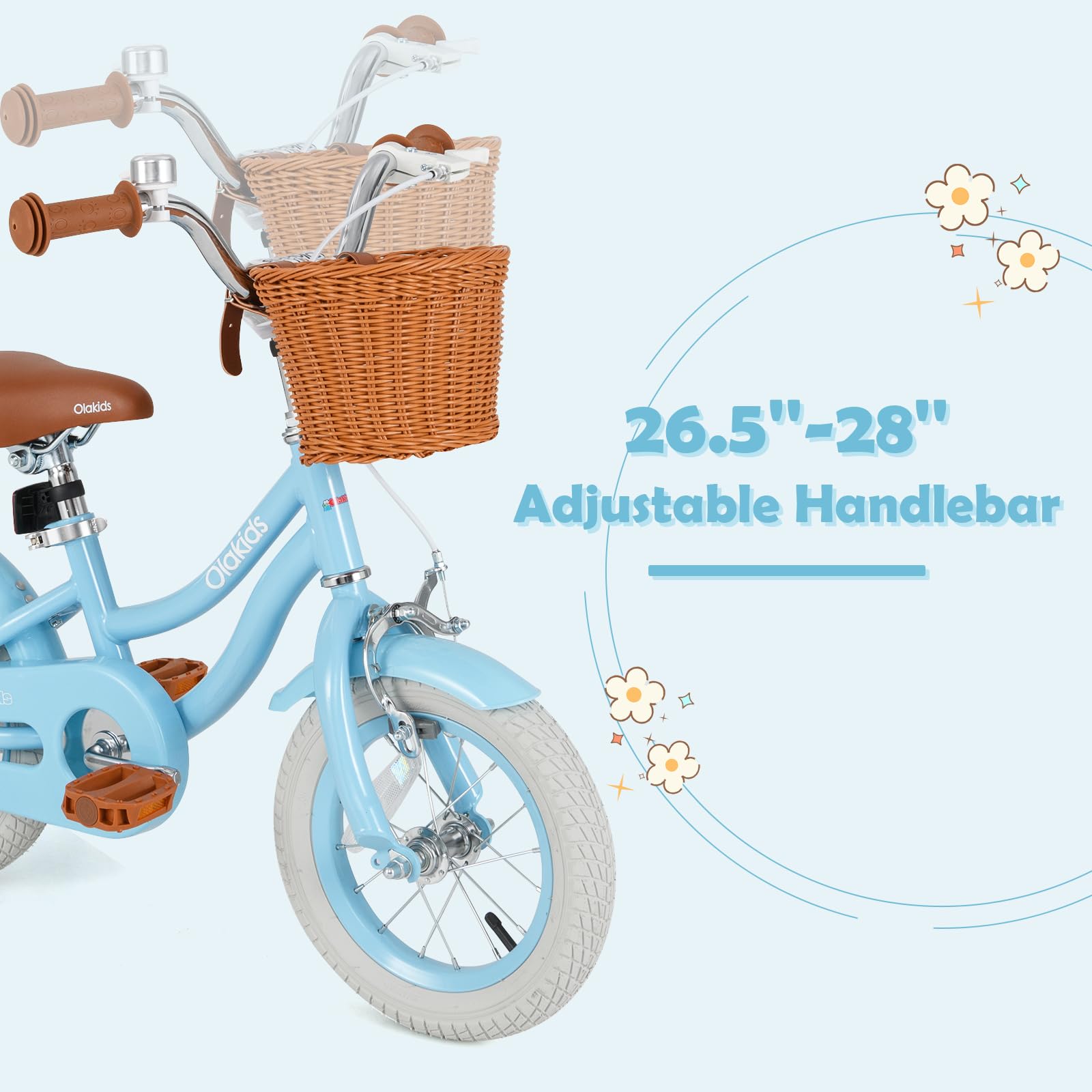 OLAKIDS Kids Bike, 12 14 16 18 Inch Toddlers Bike with Removable Training Wheels, Children's Bicycle for Girls Boys Age 3-8
