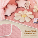 INFANS Kids Play Tent, Large Size Playhouse with Star Light Windows, Indoor Outdoor Princess Tents Castle for Toddlers