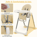 INFANS High Chair for Babies and Toddlers, Foldable Highchair with 7 Different Heights 4 Reclining Backrest Seat