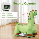 INFANS Ride on Toys, 6V Electric Battery Powered Electric Ride on Dinosaur with Music, Riding Horse Toy for Boys Girl Aged 3+
