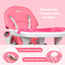 INFANS 5 in 1 Baby High Chair, Convertible Toddler Table Chair Set, Rocking Chair, Multi-Function Seat with Lockable Universal Wheels
