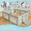 INFANS Baby Playpen, 74” x 62” Extra Large Baby Play Yard with Crawling Mat, Indoor Activity Center