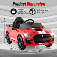 Licensed Ford Mustang GT500 Ride on Car for Kids by INFANS, Battery Powered Electric Vehicle with Remote Control, 37-96 months