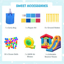 INFANS Inflatable Bounce House, Kids Jumping Castle with Slide, Basketball Rim, Climbing Wall