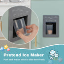 INFANS Kids Kitchen Playset, Toddler Wooden Kitchen Pretend Cooking Toy Set with Coffee Maker