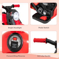 INFANS Kids Motorcycle, 6V Electric Ride on Car with Automatic Bubble Function for Children, Toddler Ages 3+