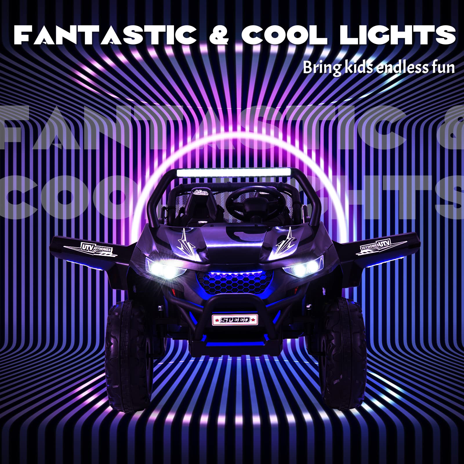 INFANS 2 Seater Kids Ride on UTV, 12V Electric Truck Car with Remote Control, Battery Powered Vehicle