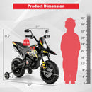 INFANS Kids Motorcycle 12V, Electric Ride-on Motorbike for Toddlers with Training Wheels