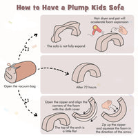 INFANS Climbing Toys for Toddlers, 3pc Foam Climbing Blocks Rainbow Shaped Indoor Play Set, Rainbow Crawling Tunnel