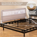 INFANS Bed Rail for Toddlers, 59" Foldable Safety Baby Crib Rail Fit for Kids Twin, Extra Long Swing Down Bed Guardrail for Convertible Crib, Queen, Full, King Mattress Side Guard