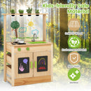 INFANS Outdoor Play Kitchen with Acrylic Drawing Board Blackboard