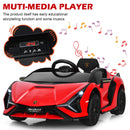 INFANS 12V Licensed Lamborghini Sian Kids Ride on Car with Parent Remote Control, Electric Toy Roadster Carbon Fiber Textured