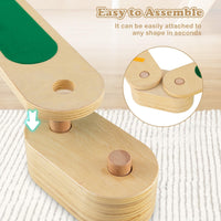 INFANS Wooden Balance Beam Stepping Stones for Kids, Montessori 12 Piece Obstacle Felt Course Gymnastics Toy for Playroom Indoor