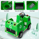 INFANS Ride on Car, 6V Recycling Garbage Truck Electric Vehicle with Music, Horn, Warning Lights