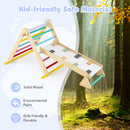 INFANS Pikler Triangle Set 7 in 1 Climbing Toys for Toddlers Foldable Baby Wood Montessori Jungle Gym