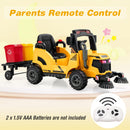 INFANS Ride on Car, 12V 2 in 1 Kids Street Sweeper Truck Electric Vehicle with Remote Control