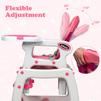 INFANS 5 in 1 Baby High Chair, Convertible Toddler Table Chair Set, Rocking Chair, Multi-Function Seat with Lockable Universal Wheels