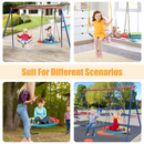 Kids Toddler Toy Adjustable Saucer Swing and Heavy Duty Belt Swing Seat for Indoor Outdoor Activity INFANS