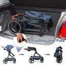 INFANS 2 in 1 Baby Stroller, Convertible Stroller, Foldable High Landscape Shock Absorption with Reversible Seat