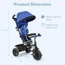 INFANS Kids Tricycle, 6 in 1 Baby Trike Toddler Bike with Reversible Seat, Adjustable Push Handle, Removable Canopy