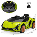 INFANS 12V Licensed Lamborghini Sian Kids Ride on Car with Parent Remote Control, Electric Toy Roadster Carbon Fiber Textured