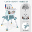 INFANS 8 in 1 Baby High Chair, Convertible Highchair for Babies and Toddlers, Infant Dining Booster Seat, Kids Stool Table Chair Set