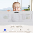 INFANS Bed Rail for Toddlers, 59" Foldable Safety Baby Crib Rail Fit for Kids Twin, Extra Long Swing Down Bed Guardrail for Convertible Crib, Queen, Full, King Mattress Side Guard