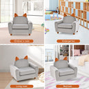 INFANS Kids Sofa, Children Armrest Chair with Sturdy Wood Construction and Dutch Velvet