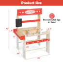 INFANS Grocery Store Marketplace Toy, Kids Wooden Market Stand Pretend Play Set